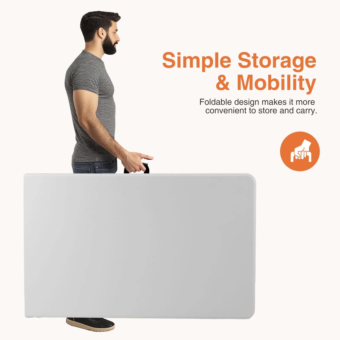 JHK Heavy Duty Folding Outdoor Table With Carrying Handle