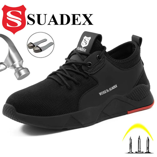SUADEX Men Work Safety Shoes Steel Toe Cap Construction Boots
