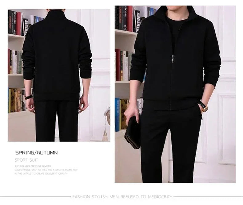 VIPOLCN Mens Autumn Winter Jogger Tracksuit 2 Piece Set