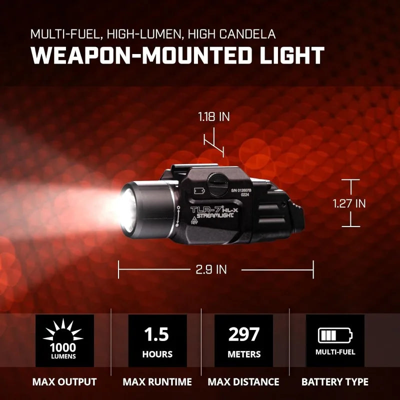 XMSJ TLR-7 HL-X 1000 Lumen Rechargeable Rail Mounted Weapon Light