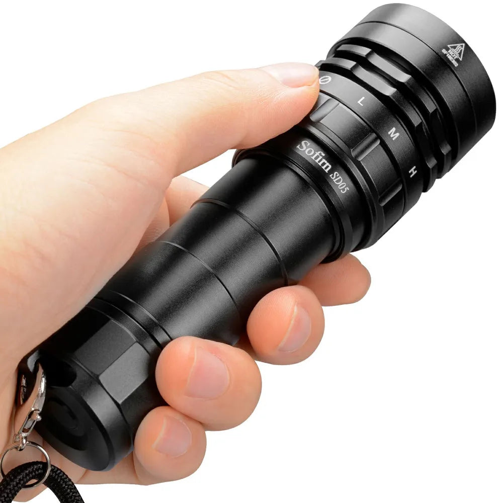 Sofirn SD05 Dive Flashlight XHP50 3000 Lumen Underwater Torch