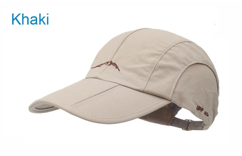Unisex Quick Drying Outdoor Baseball Cap Foldable Waterproof Sun Protection