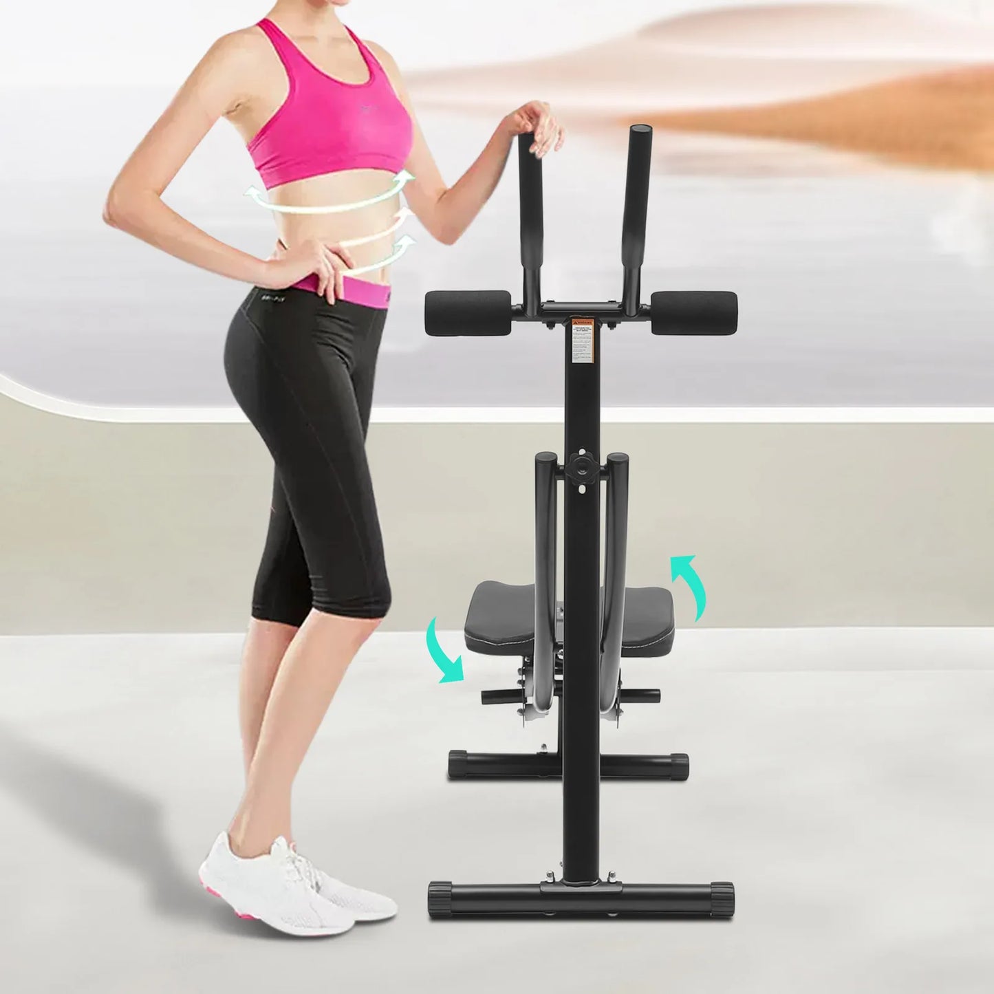 Hignconcerned Foldable Abdominal Exercise Machine With LED Display