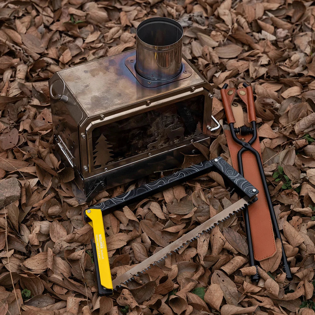 Folding Saw With Storage Bag Portable Aluminum Alloy Camping Foldable Hand Saw