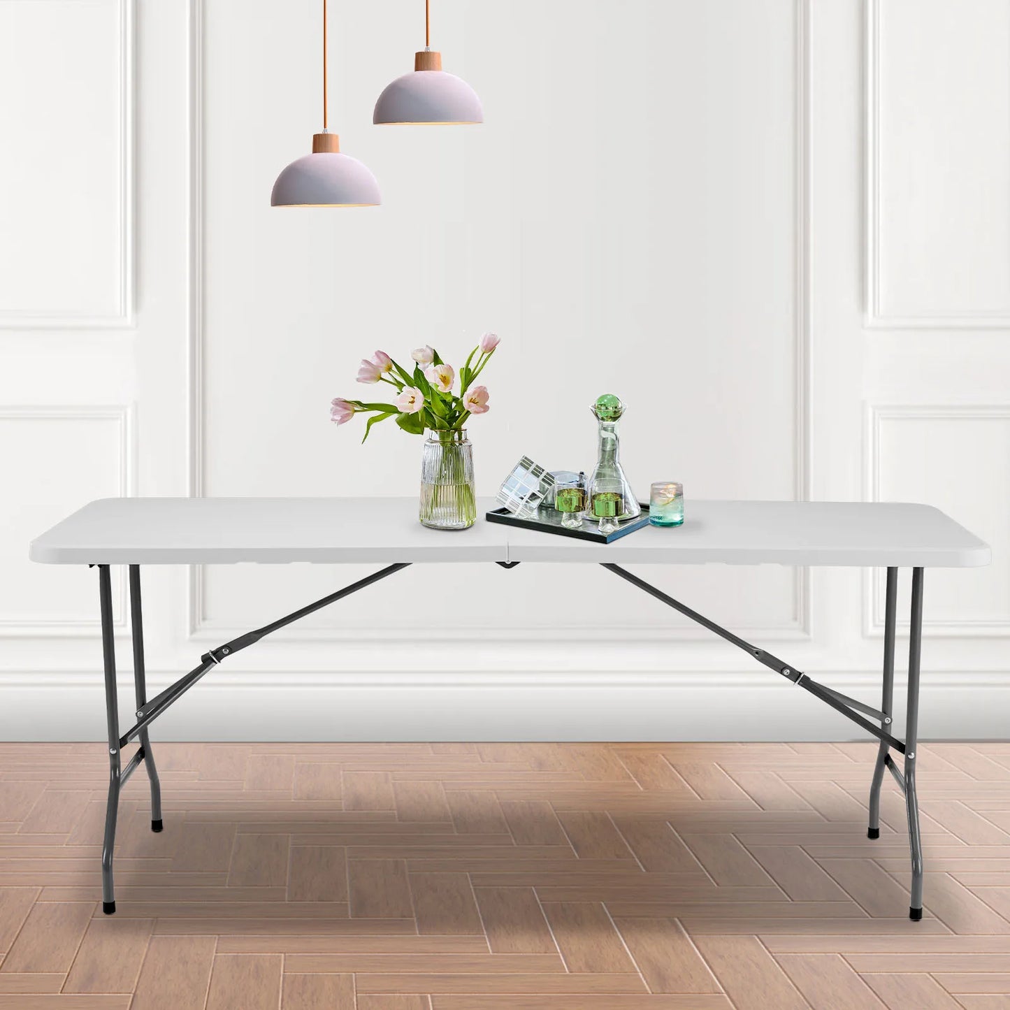 JHK Heavy Duty Folding Outdoor Table With Carrying Handle