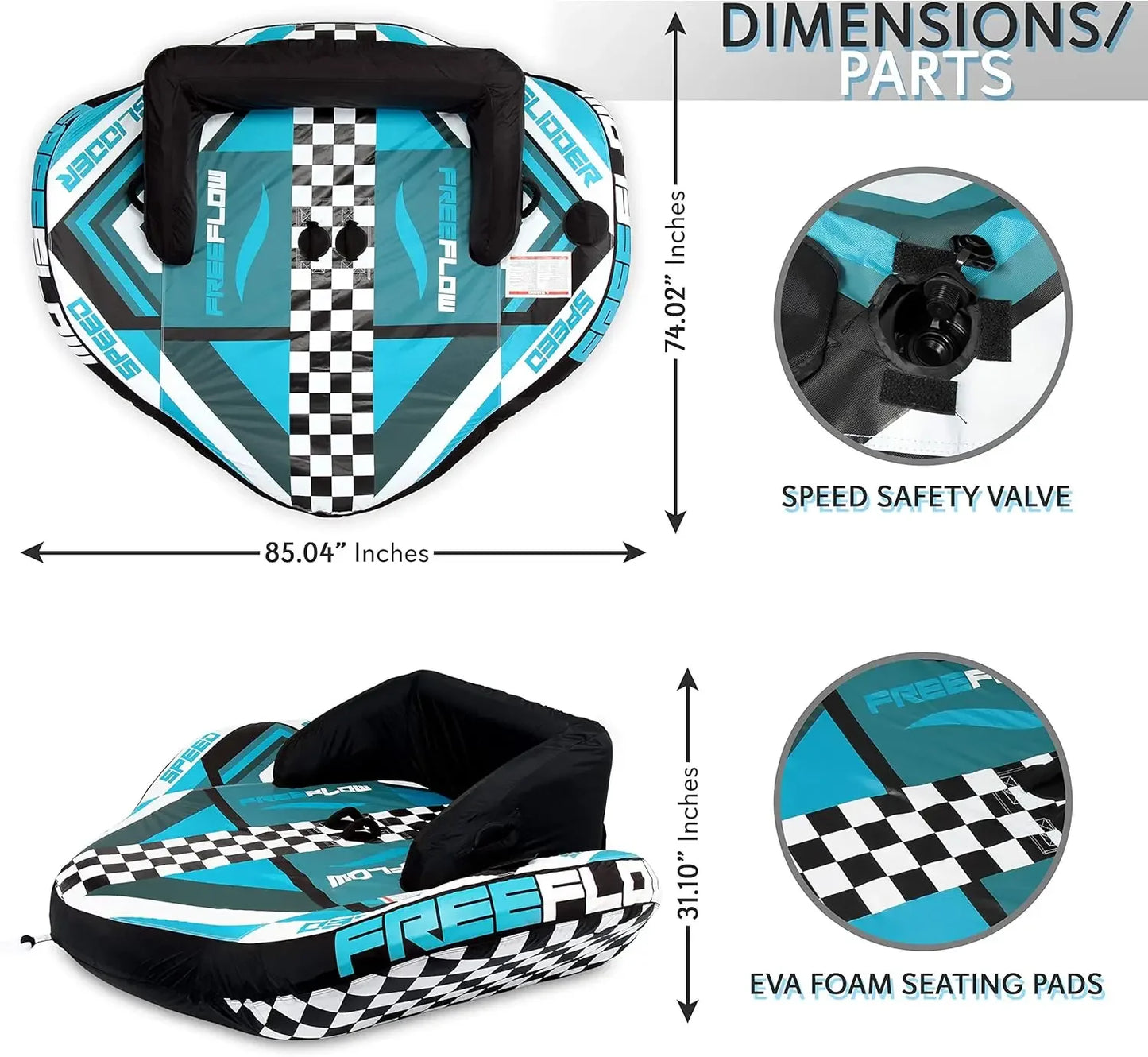 Heavy Duty Inflatable Towable Booster Tube For Boating And Rafting