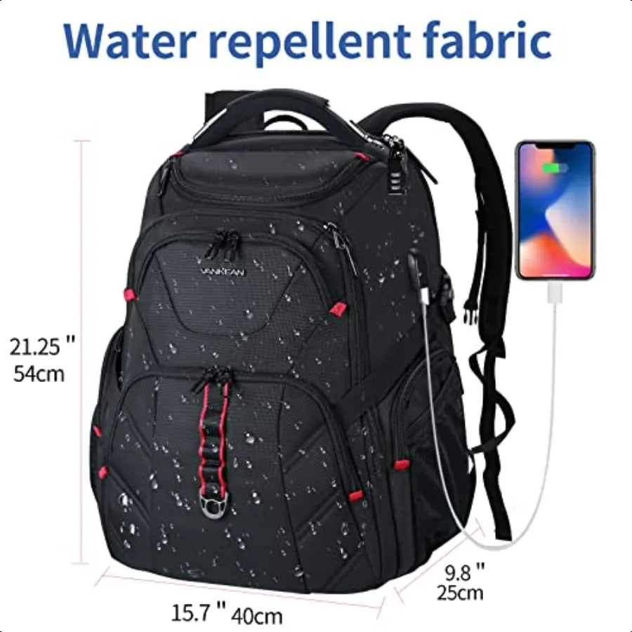 VANKEAN Travel Laptop Backpack TSA Friendly Anti Theft RFID Pockets