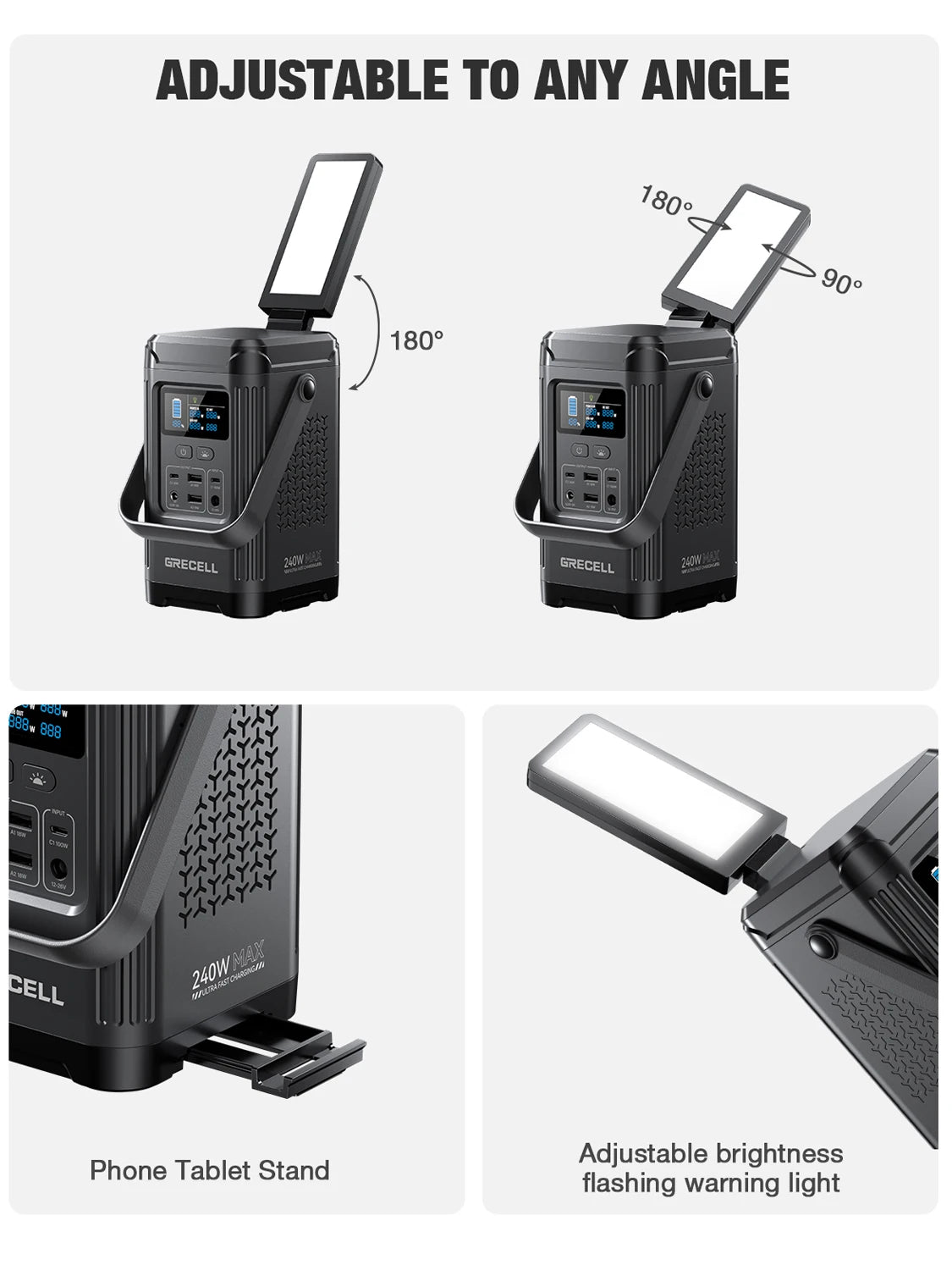 EBL 240W Portable Power Station LiFePO4 Solar Generator Outdoors 153.6Wh