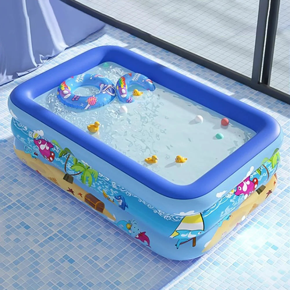 ALLOYSEED Baby Bath Tub PVC Thickening Pool Cartoon Pattern Water Play