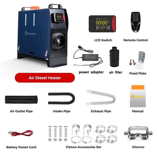 Sunster Diesel Air Heater 8kW With App Remote Control LCD