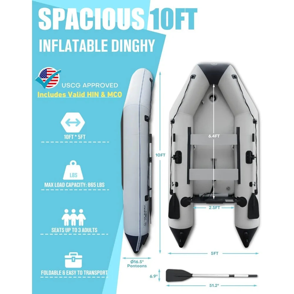 High-Con Concerned Dinghy Boat With Drop-Stitch Floor Portable Inflatable