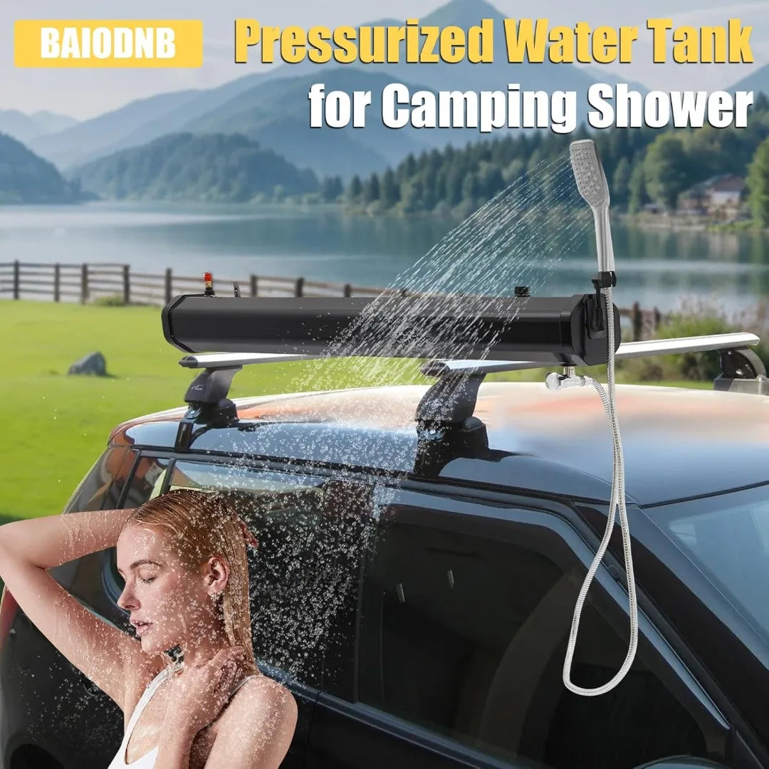 Portable Pressurized Camping Shower With Handheld Showerhead