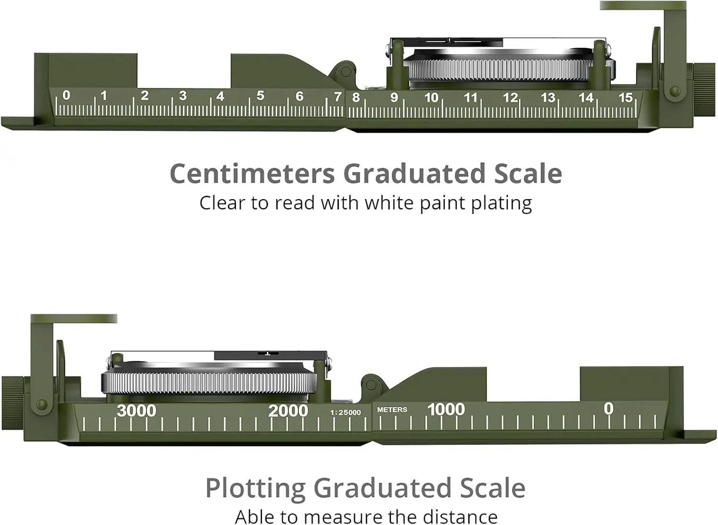 IP65 Compass Hiking Survival Lensatic Sighting Clinometer For Camping Navigation