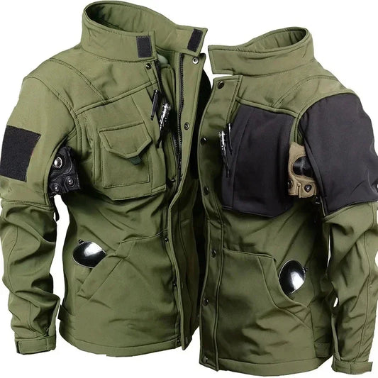 Tactical Shark Men's Soft Shell Jacket Fleece Lined Waterproof Coat