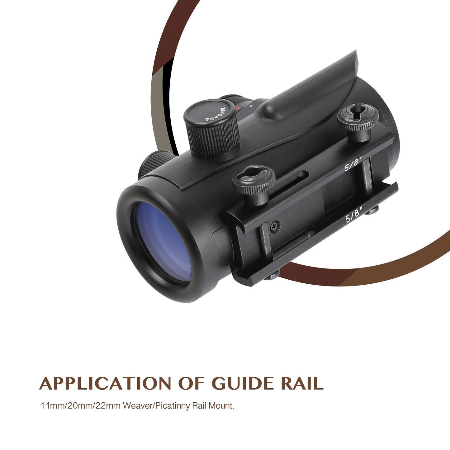 Function 5 MOA Dot Sight Reflex Rifle Scope 1X Optics