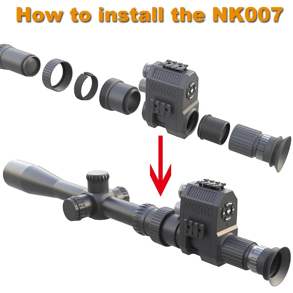 Megaorei Digital Night Vision Riflescope 1080P 8X Zoom 850NM