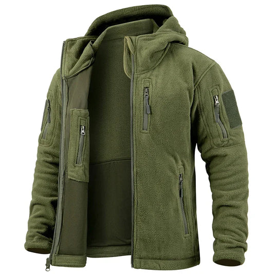 Hunting Fleece Jacket With Full Zip For Outdoor Winter Warmth