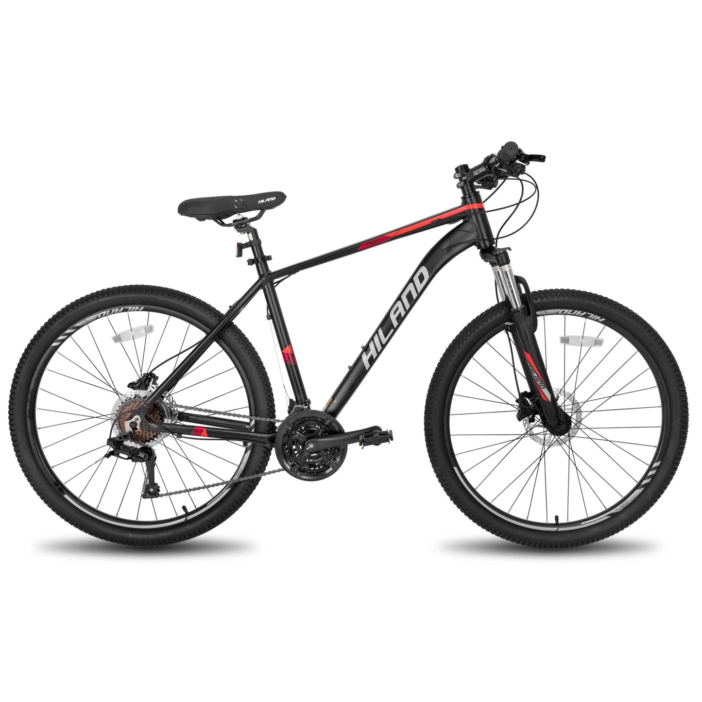 Hiland Aluminum Mountain Bike 21 Speed Hydraulic Disc Brakes Lockout Suspension