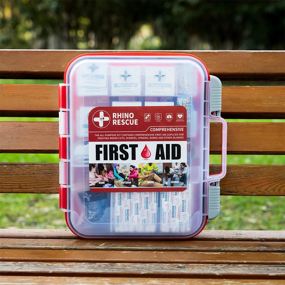 Rhino Rescue 350 Piece OSHA First Aid Kit Home Office