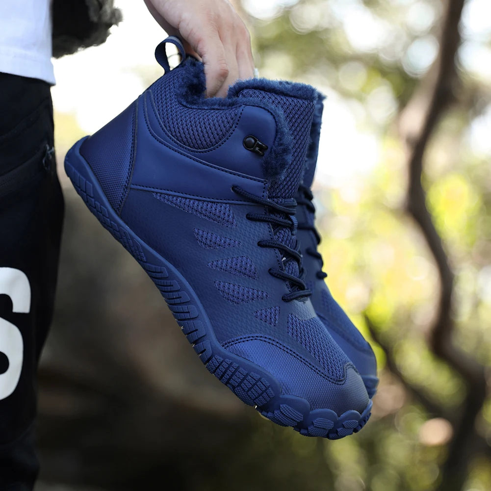 Shunmaii Unisex Barefoot Hiking Boots Waterproof Fur Lined