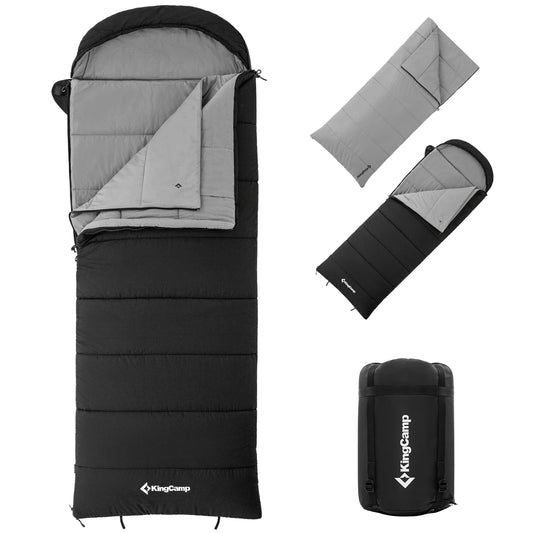 KingCamp All Season 3 in 1 Envelope Hooded Sleeping Bag
