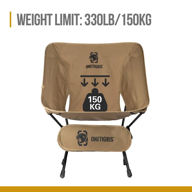 OneTigris Portable Multicam Folding Camping Chair For Outdoors