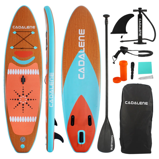CADALENE 10' Inflatable Stand Up Paddle Board with Premium SUP Paddle Board Accessories, Non-Slip Comfort Deck for Youth & Adult