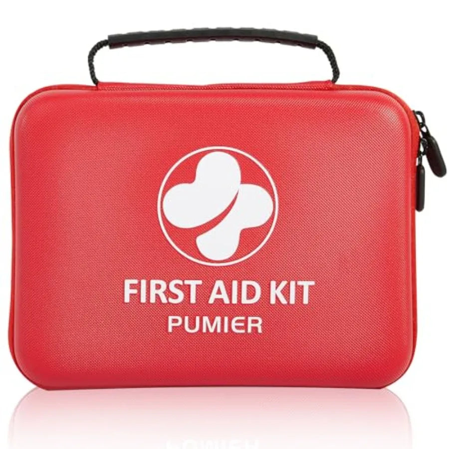 First Aid Kit 368 Pcs Waterproof Compact Portable Hard Case