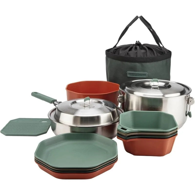 ComplEAT Camping Cook Set Dishwasher Safe Outdoor Kitchenware
