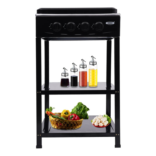 4 Burner Portable Gas Stove Grill Windshelter For Family Camping