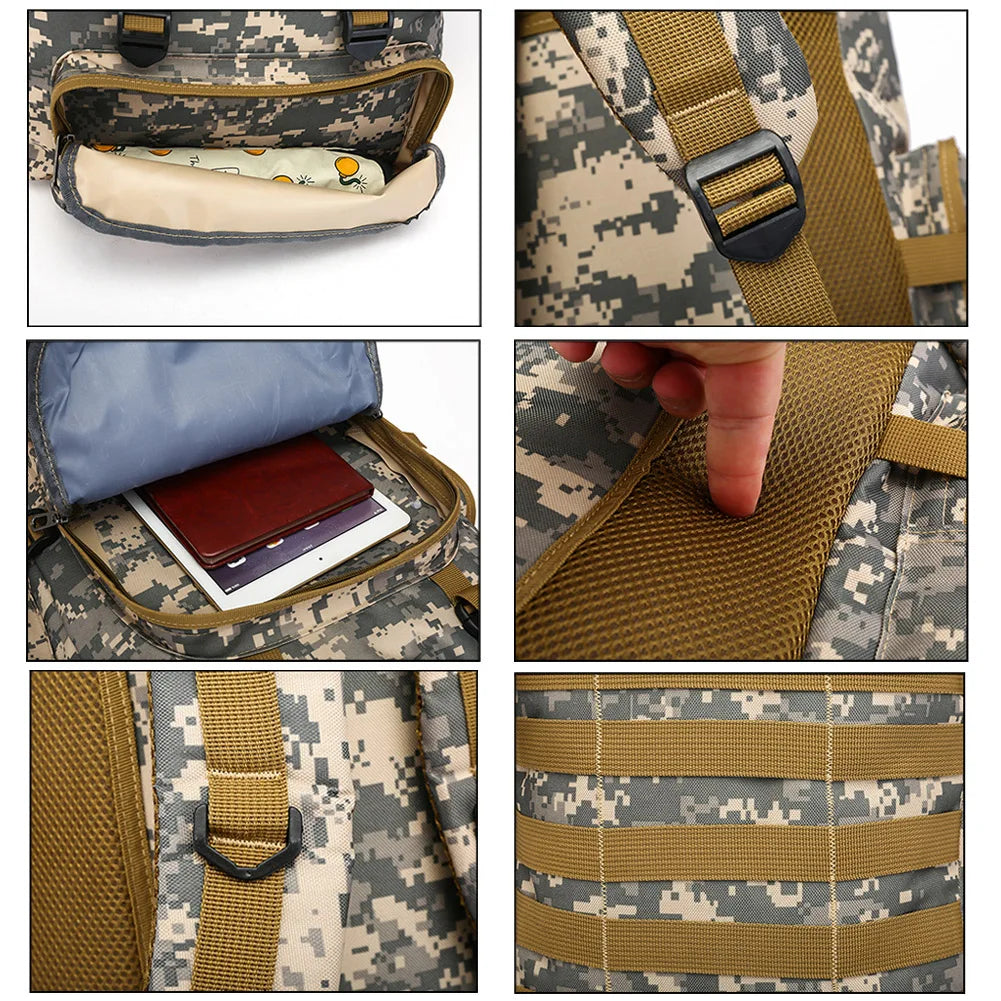 Tactical Outdoor Backpack Rucksack For Camping Hiking Trekking