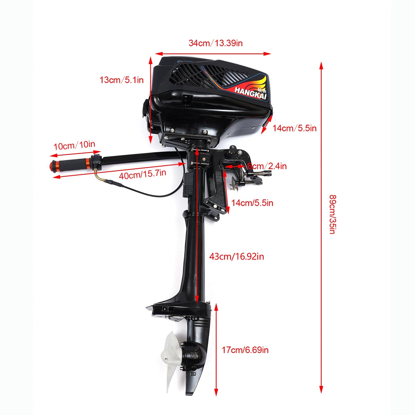 3.6 HP 2 Stroke Outboard Motor With Water Cooling System