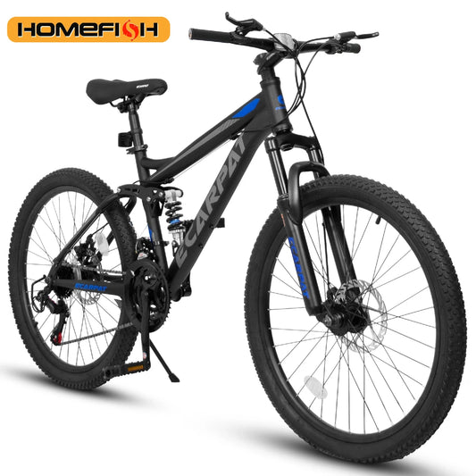 Ecarpat Dual Full Suspension Mountain Bike 21Speed Disc
