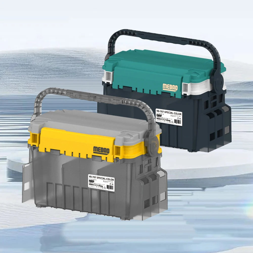 APWIKOGER Double Layer Fishing Rod Reel Box Large Capacity Case