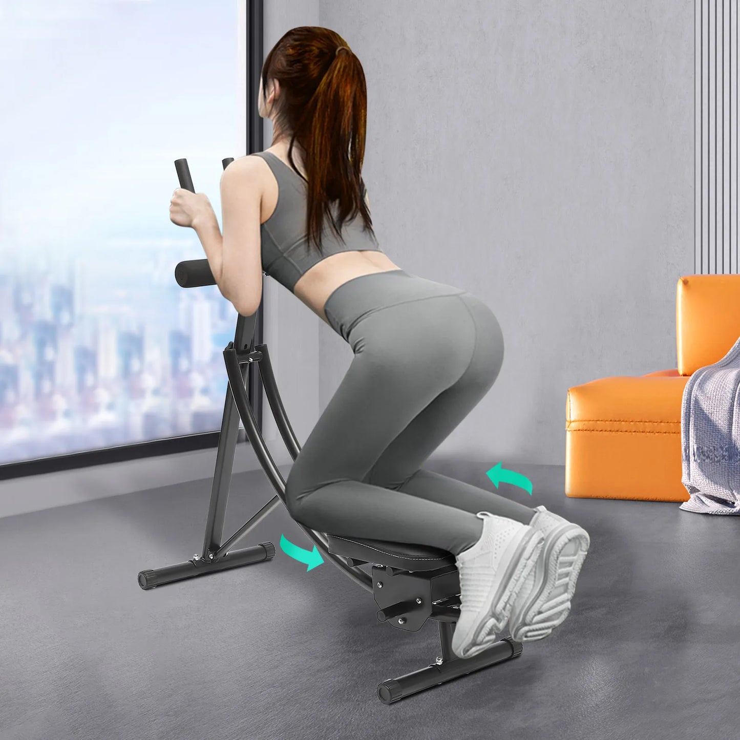 Hign-concerned Foldable Ab Machine Abdominal Exercise Equipment With LED Display