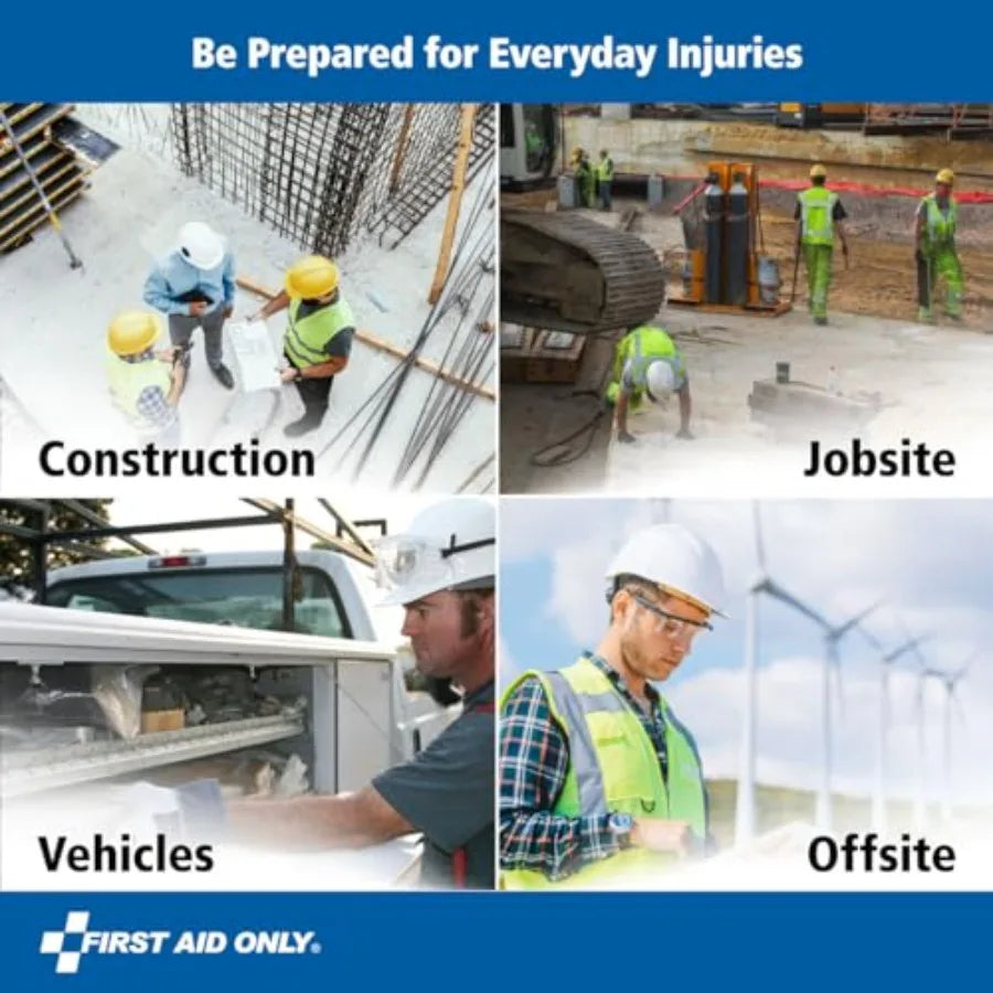 Contractor First Aid Kit For Job Sites And Vehicles 178Piece