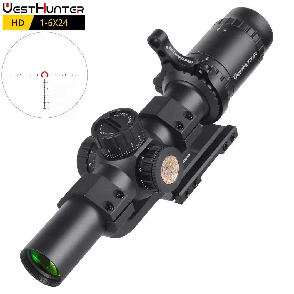 WestHunter HD 1 to 6x24 IR LPVO Riflescope Illumination