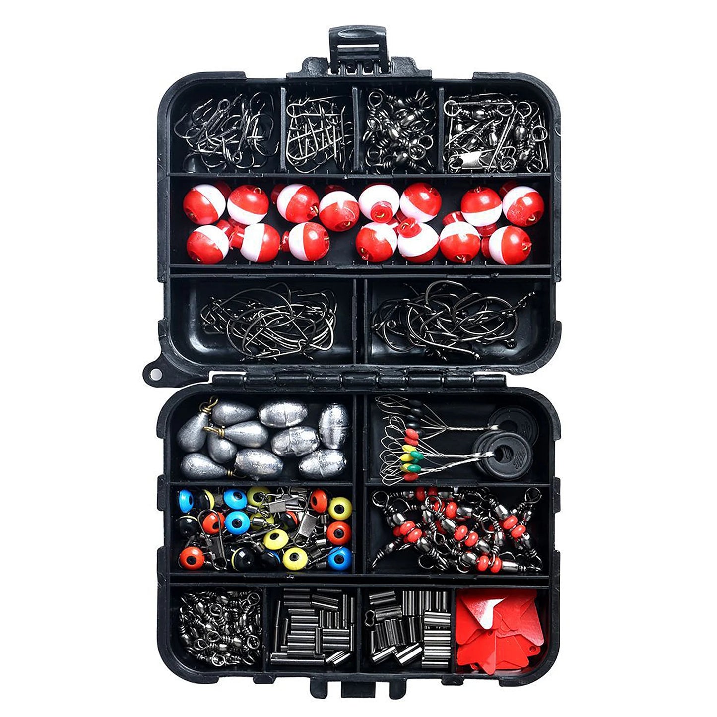 Docooler 263Pcs Fishing Accessories Set With Tackle Box And Hooks