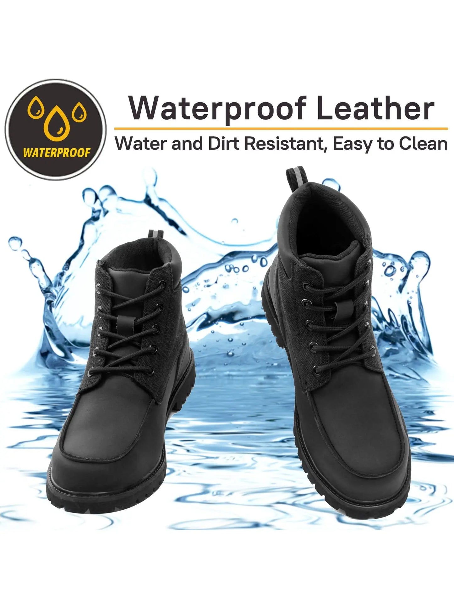 SUADEX Steel Toe Work Boots Waterproof Safety Shoes