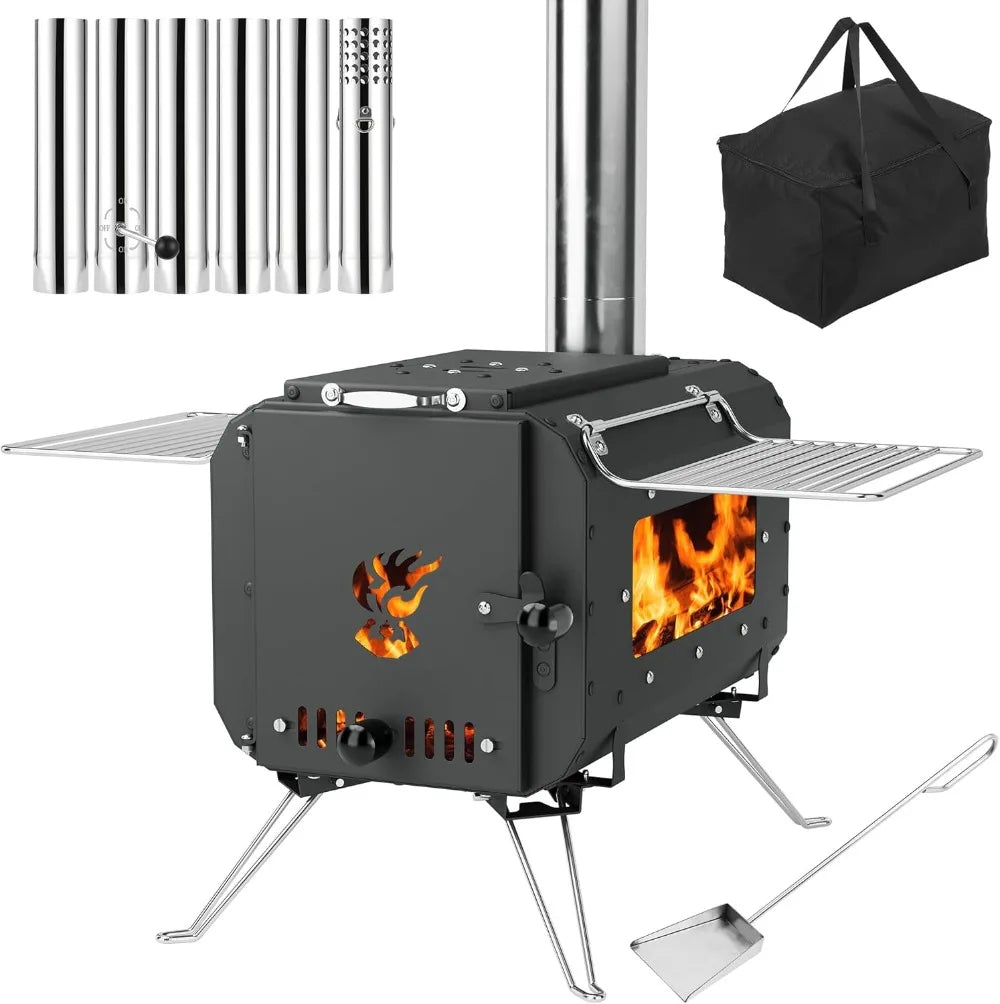 XMSJ Portable Wood Burning Stove for Camping Tent Heating