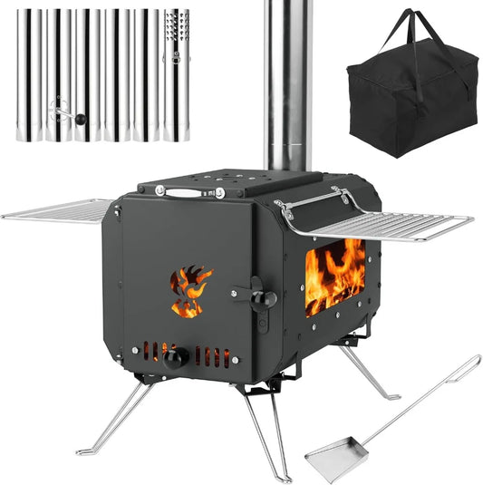 XMSJ Portable Wood Burning Stove for Camping Tent Heating