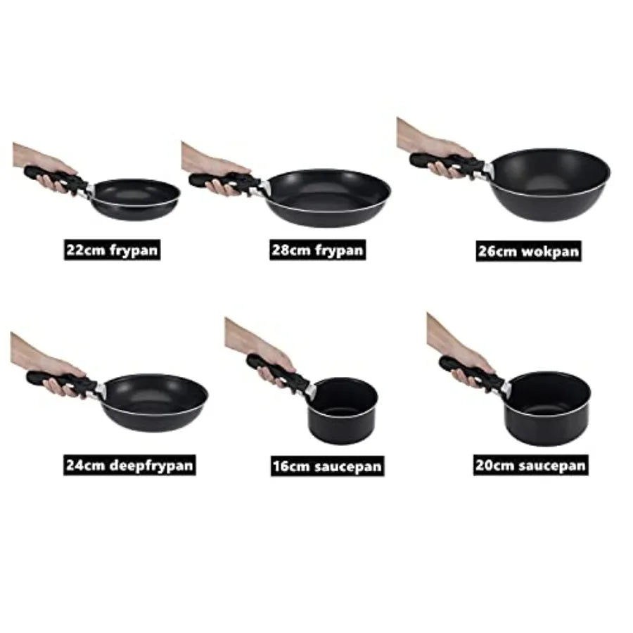 23 Piece Nonstick Cookware Set With Stackable Pans And Removable Handles
