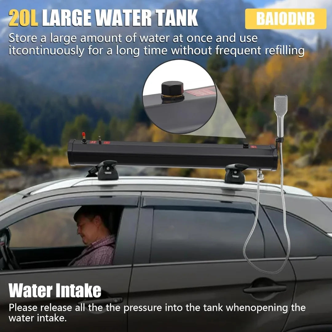 Portable Pressurized Camping Shower With Handheld Showerhead