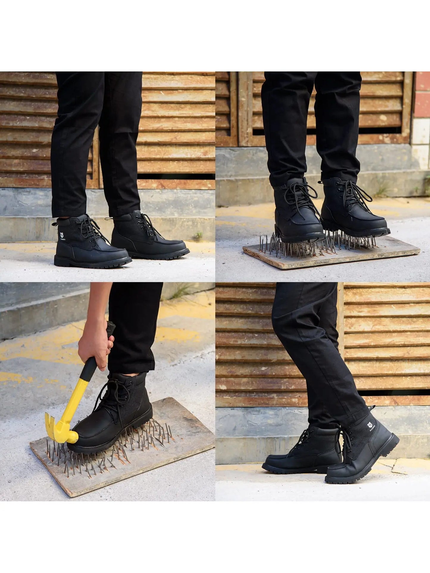 SUADEX Steel Toe Work Boots Waterproof Safety Shoes