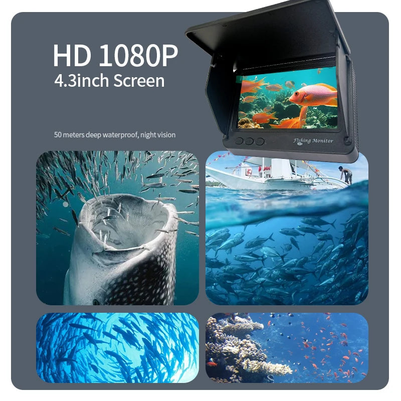 GUANMOU Portable Underwater Fishing Camera Infrared Night Vision Ice Fishing