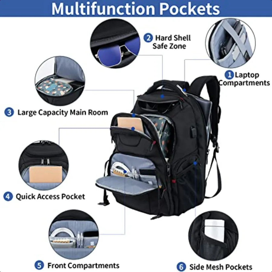 VANKEAN Travel Laptop Backpack TSA Friendly Anti Theft RFID Pockets