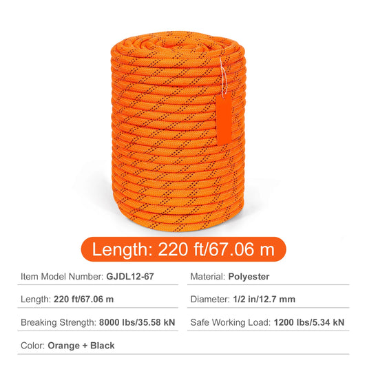 Premium Polyester Climbing Rope for Outdoor Camping and Rescue