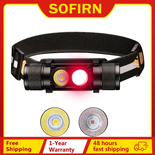 Sofirn H25LR 90 CRI Rechargeable Headlamp With White And Red LEDs