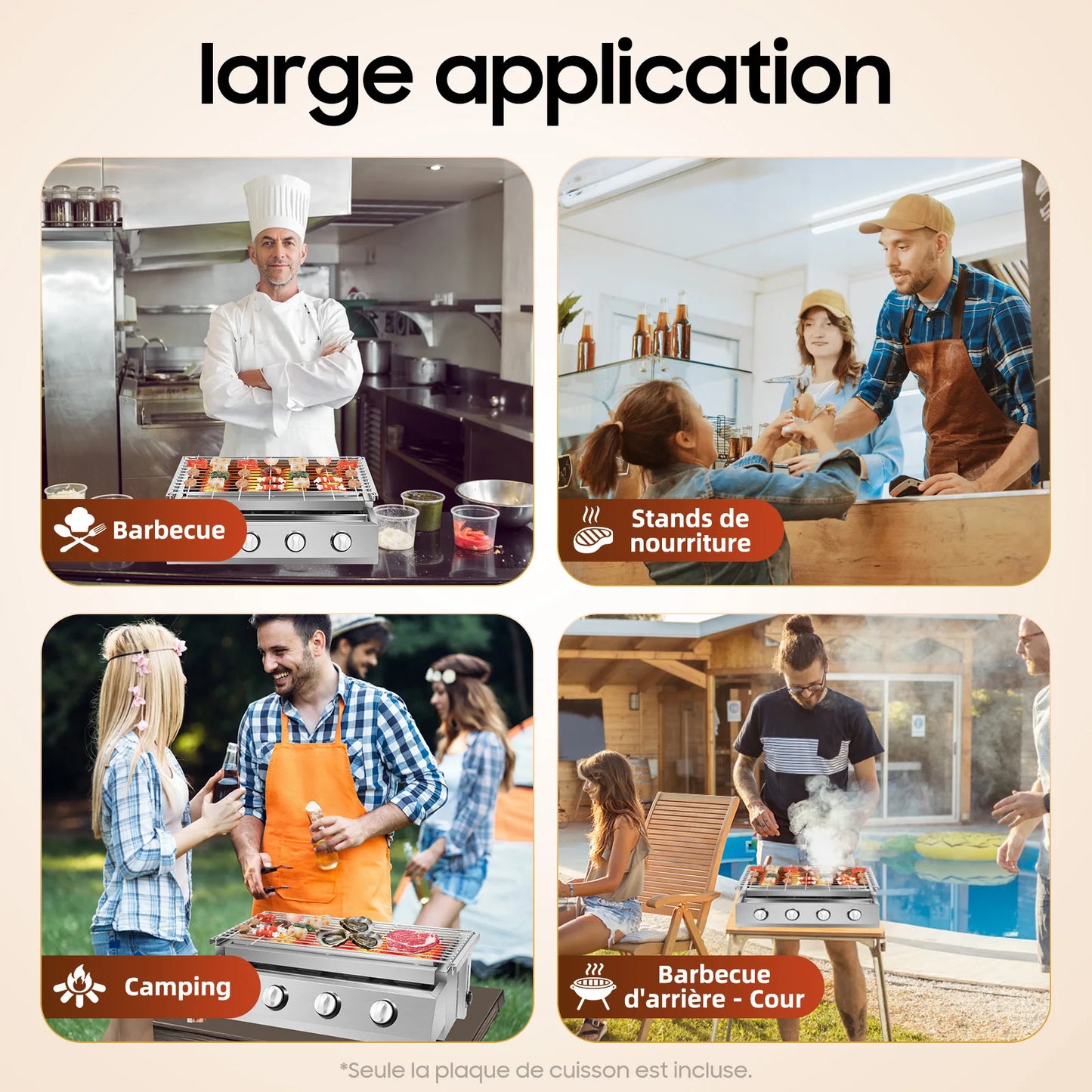 Grid Professional 4 Burner Smokeless Stainless Steel Portable Tabletop Grill