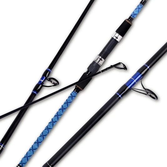 Carbon Fiber Travel Surf Fishing Rod - 2/3/4 Piece, 9-15ft Lengths, Lightweight & Durable for Saltwater Angling